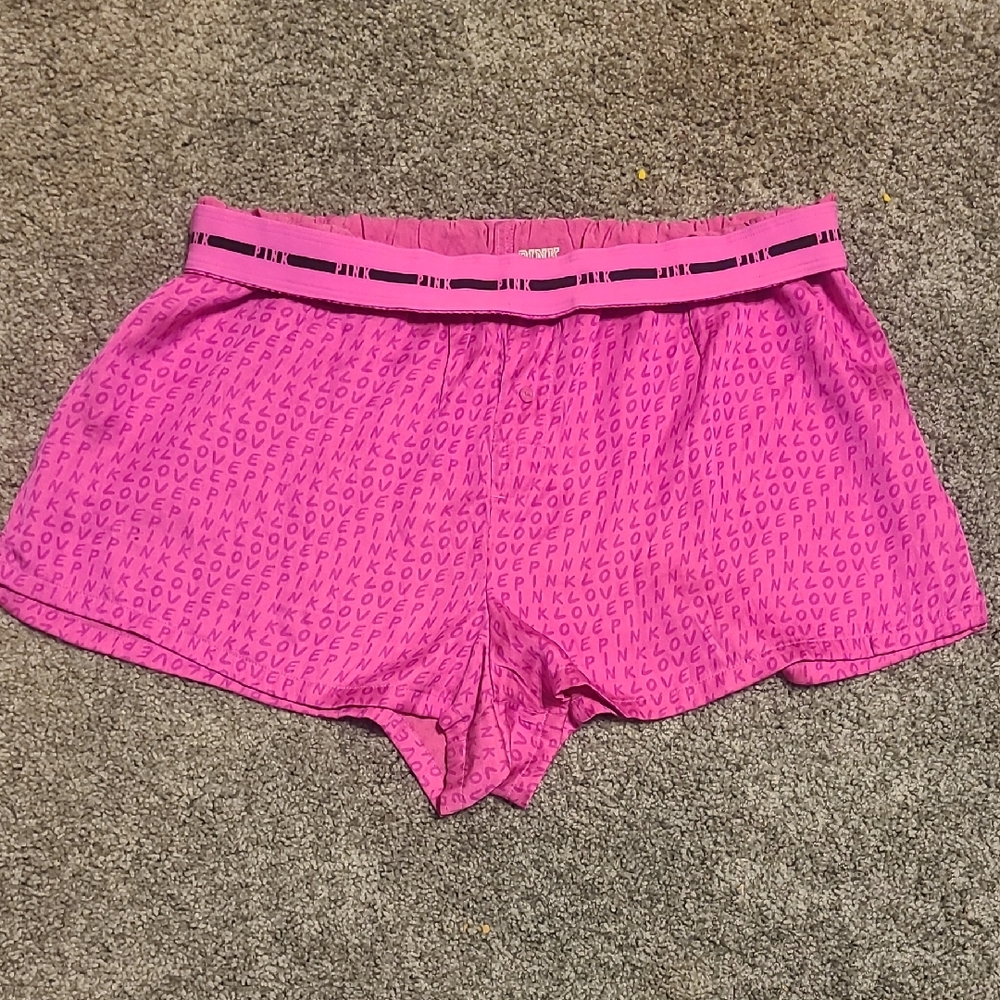 PINK Victoria's Secret Love Print Sleep Shorts